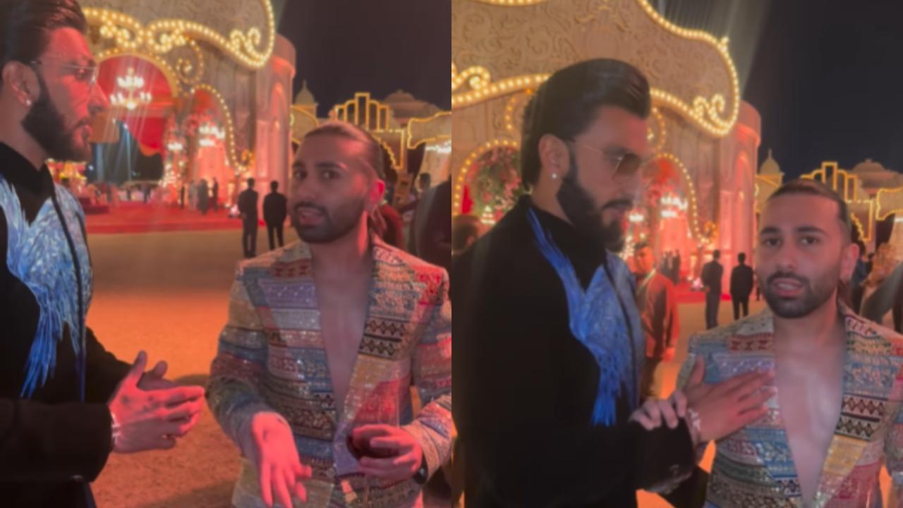 Ranveer Singh mocks Orry at Ambani event, breaks down his popular pose