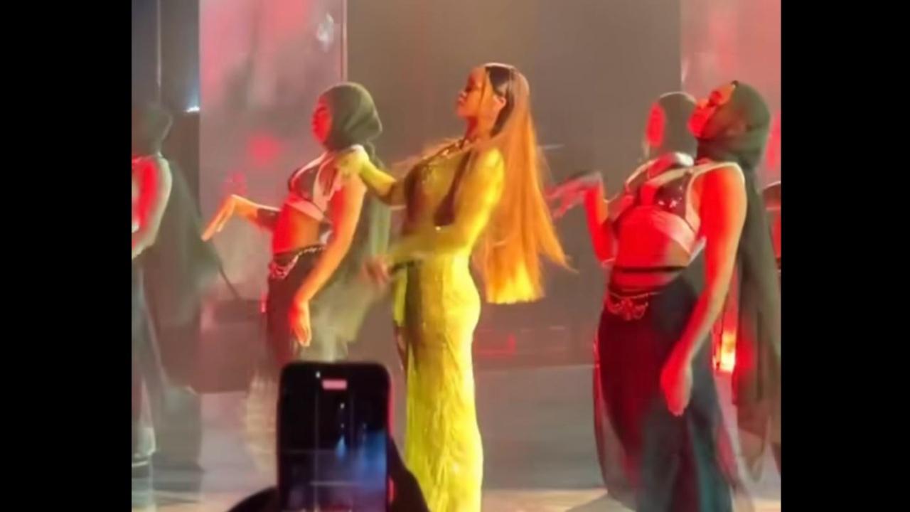 Pop sensation Rihanna graced Anant Ambani and Radhika Merchant's pre-wedding celebration with an electrifying performance