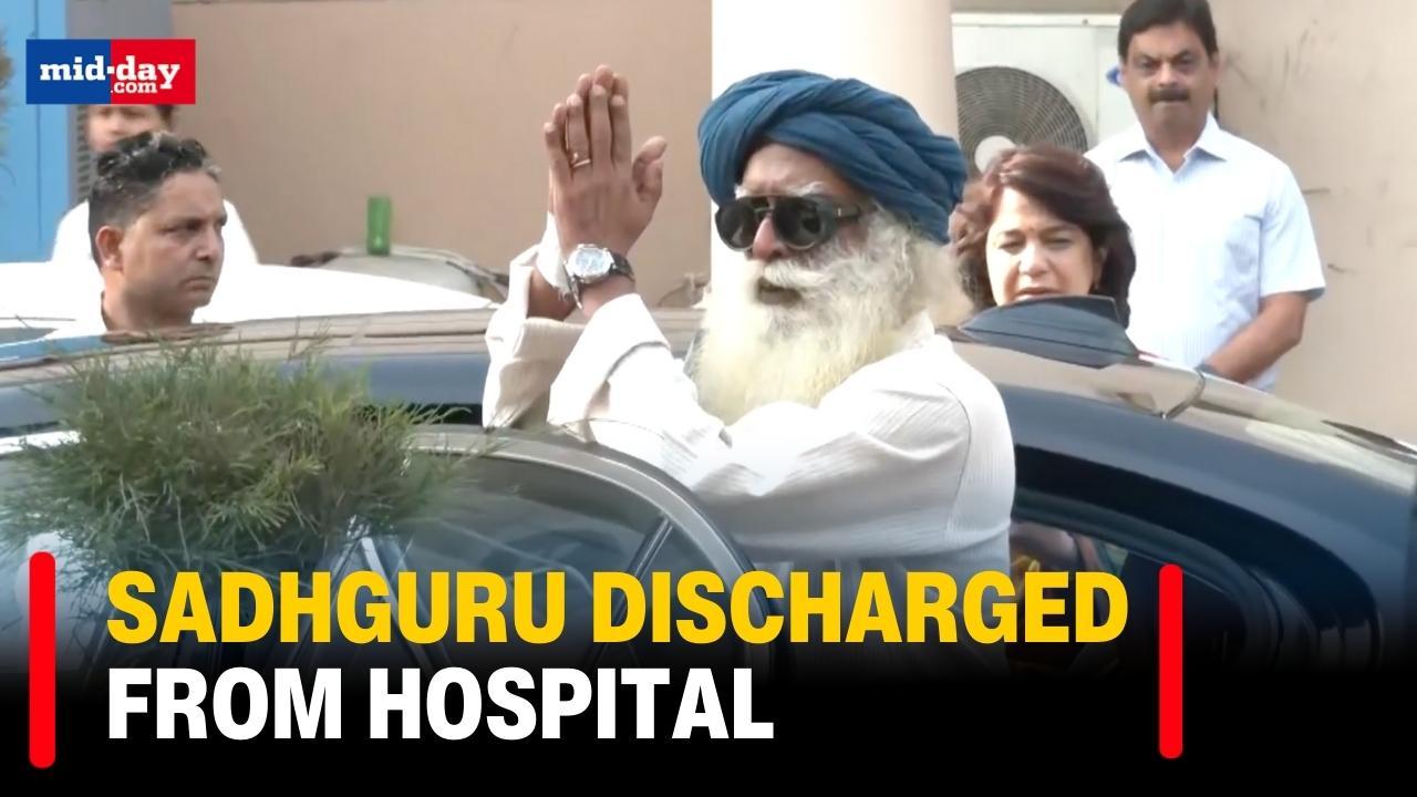 Sadhguru discharged from Delhi hospital after undergoing brain surgery