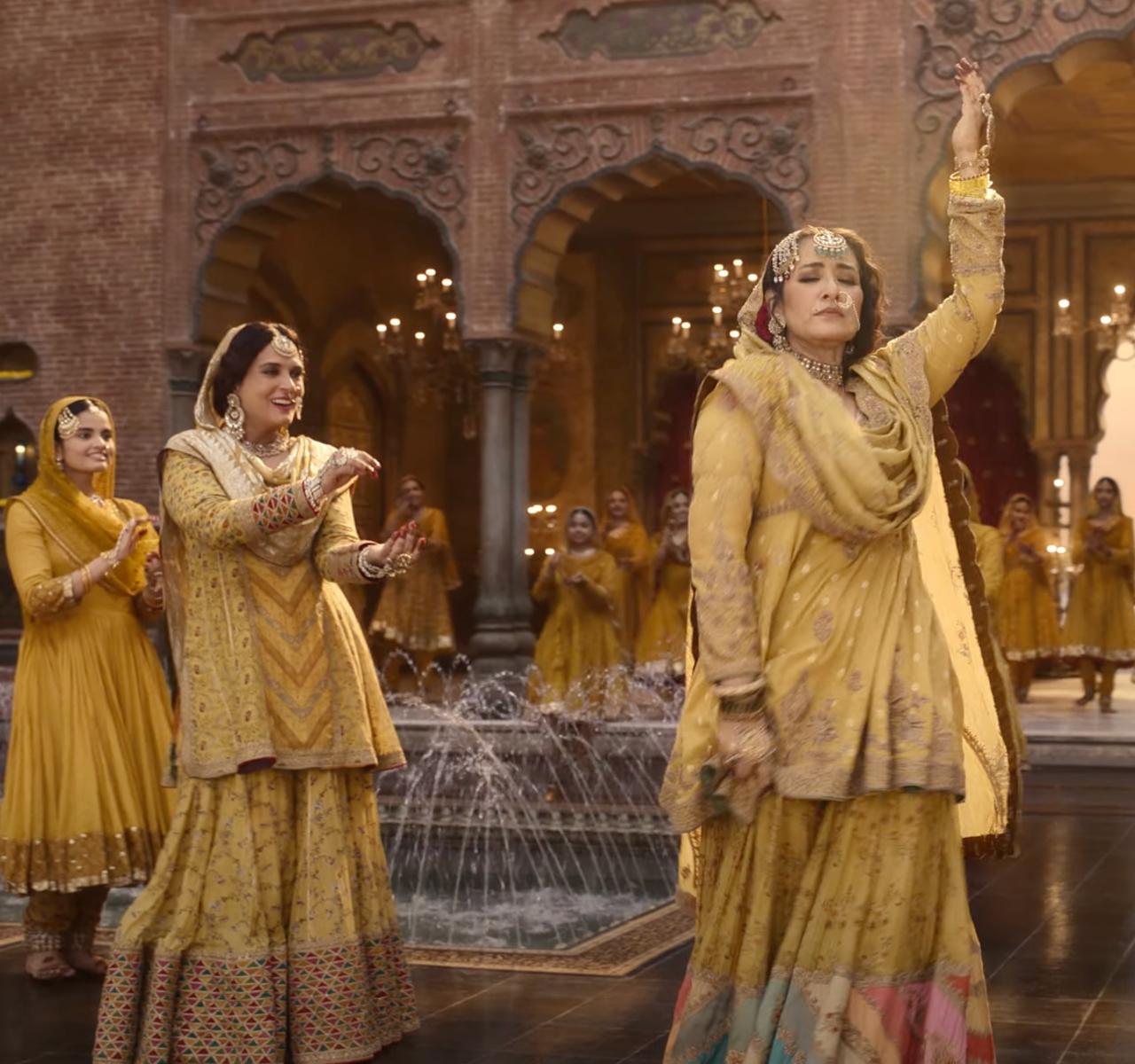 Costumes: Bhansali's keen eye for detail is evident in the breathtaking costumes of 'Sakal Ban'. The leading ladies are dressed in hues of yellow, mustard, gold – similar yet distinct like beautiful pieces of a puzzle. Drawing inspiration from traditional Indian attire, the costumes are a visual spectacle in themselves, adding to the overall opulence of the production.5 Things We Love About Sanjay Leela Bhansali's 'Sakal Ban'