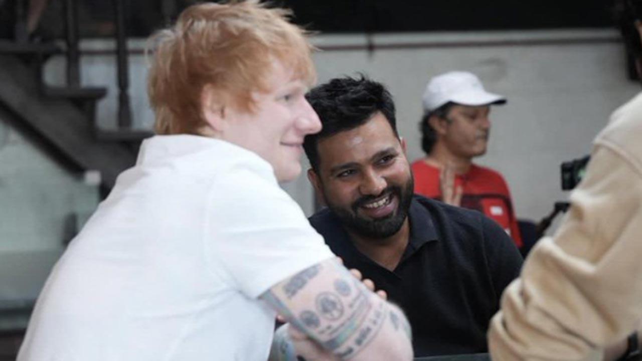 India skipper Rohit Sharma meets Ed Sheeran ahead of IPL 2024