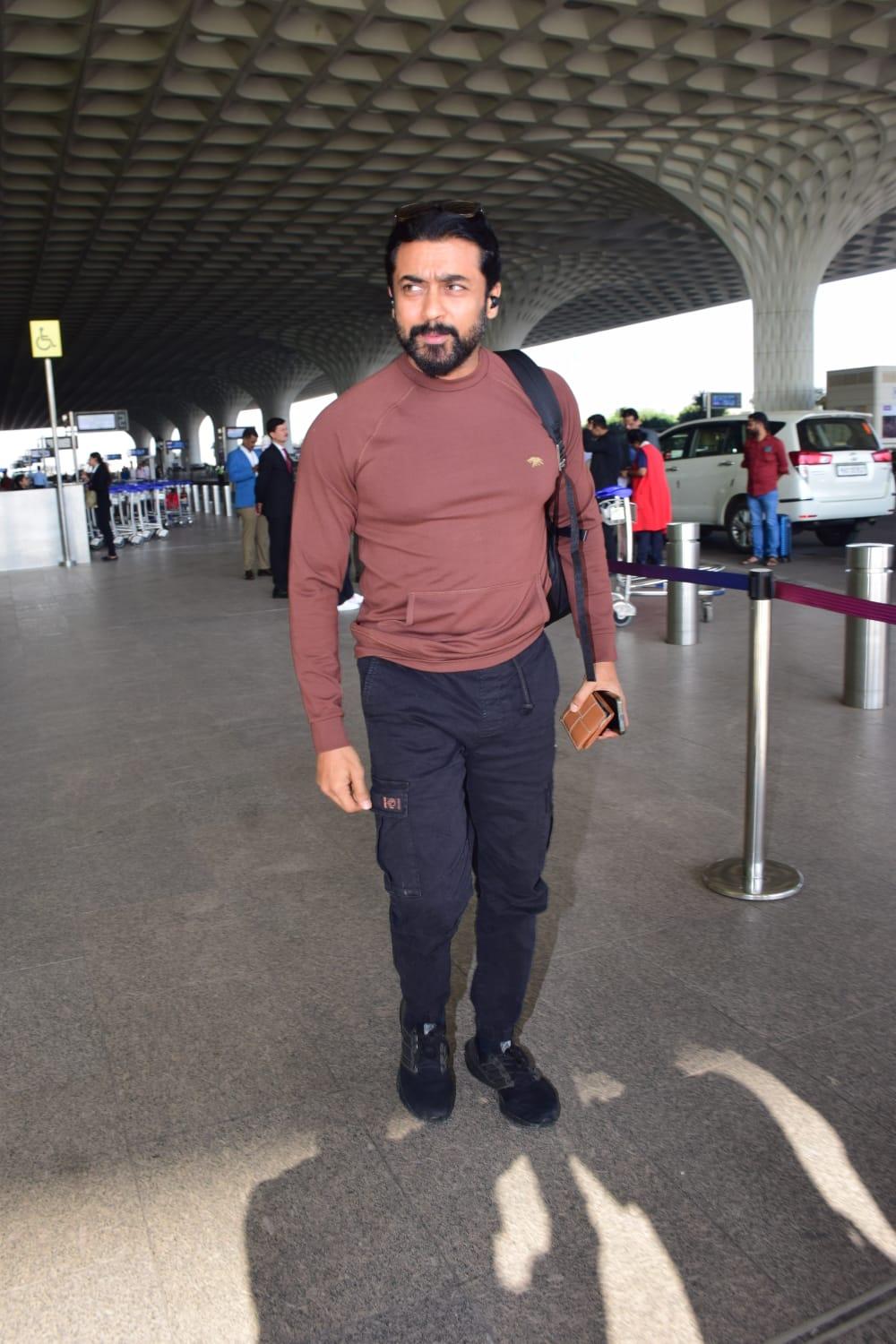 South superstar Surya was also clicked at the airport