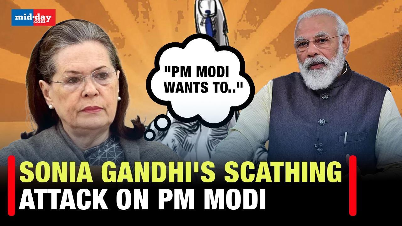 Sonia Gandhi attacks PM Modi, says he wants to cripple the Congress financially