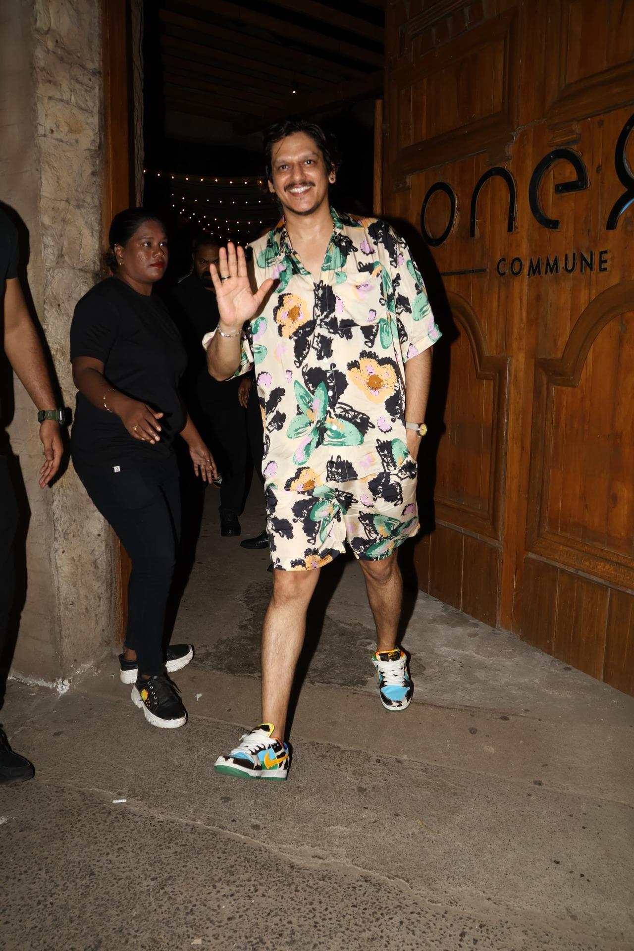 Vijay Varma was spotted at a restaurant in Mumbai to ring in his birthday