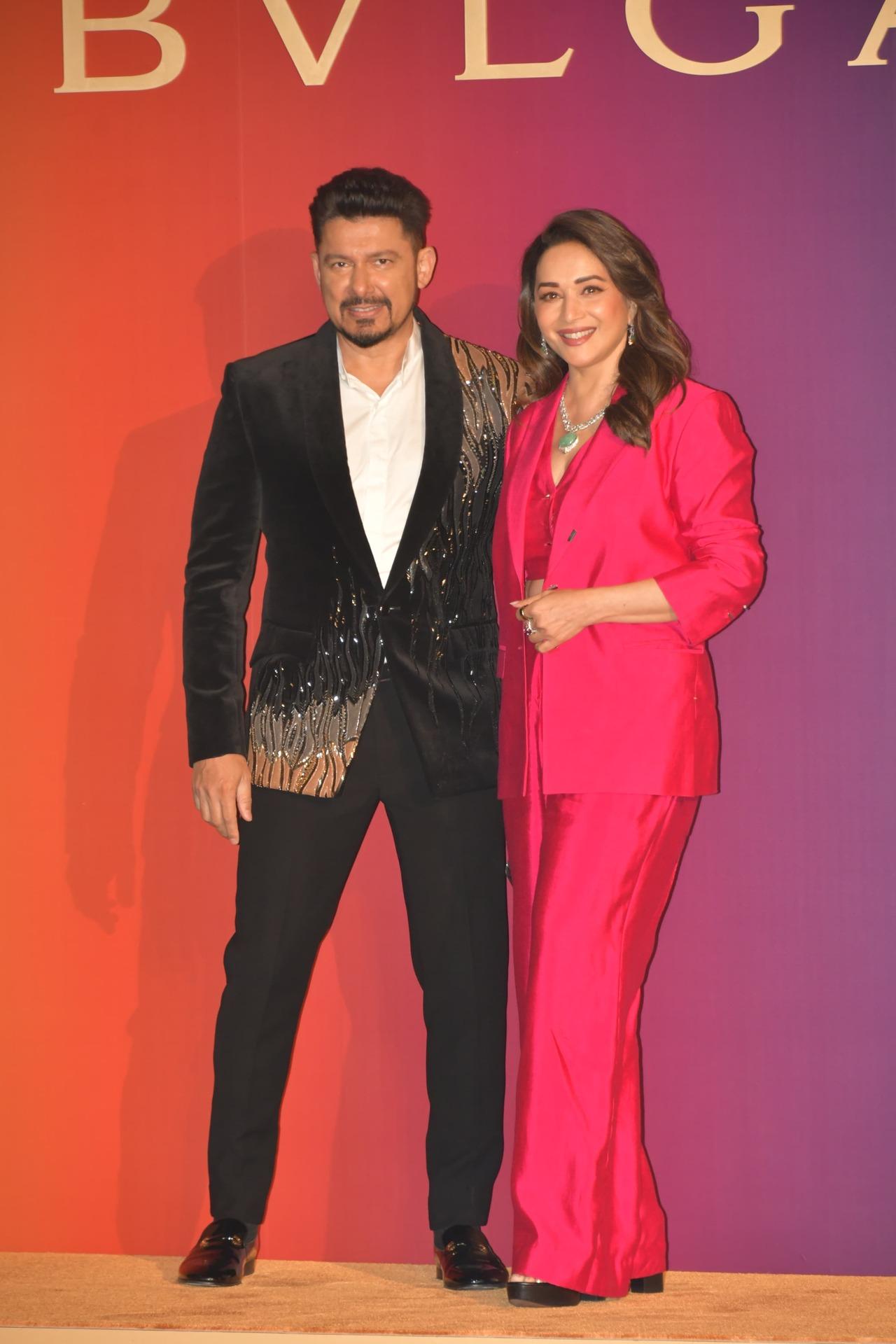 Madhuri Dixit with her husband Dr Nene at Jio World Plaza for an event