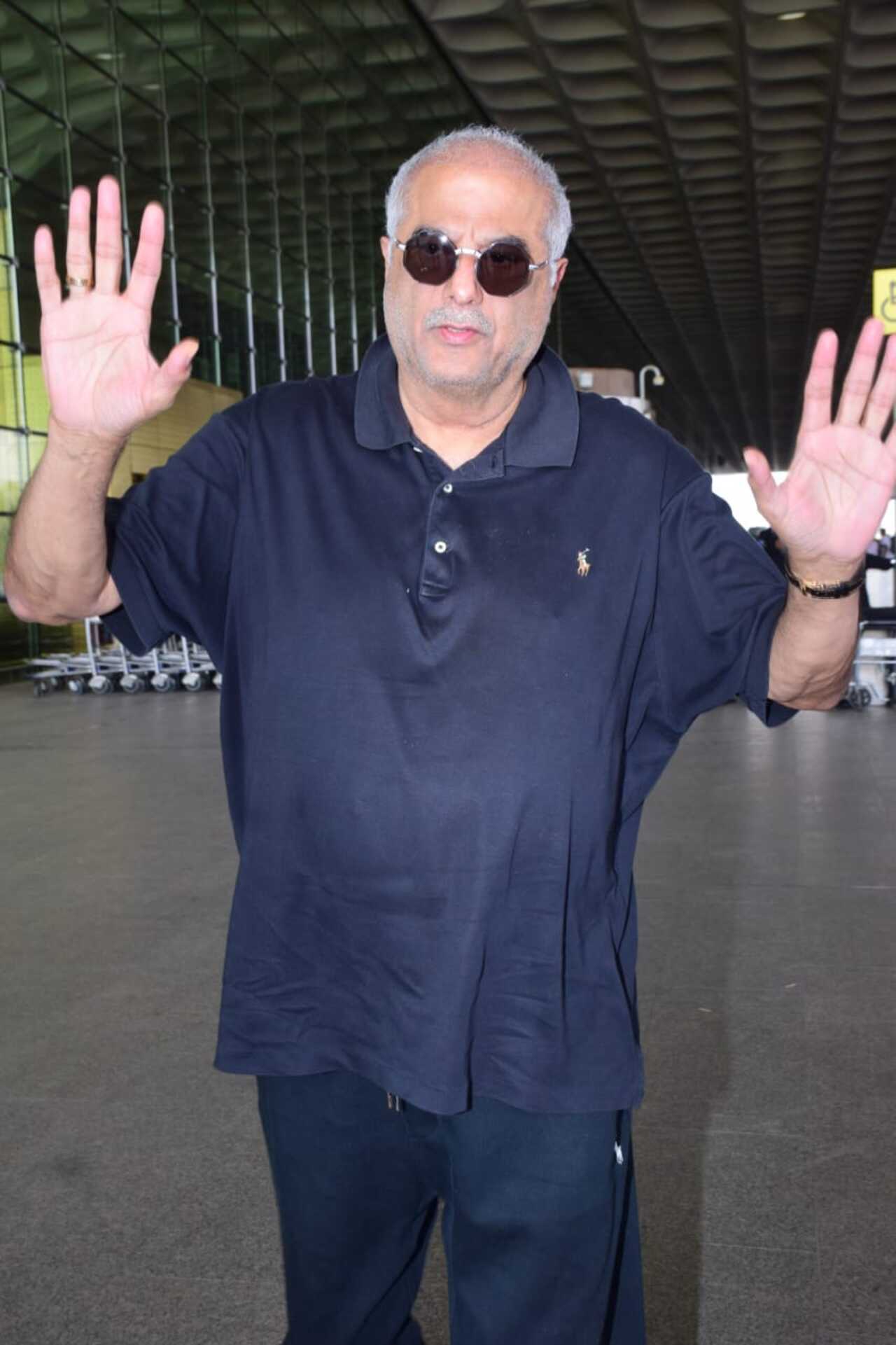 Boney Kapoor was spotted in casuals at the Mumbai airport