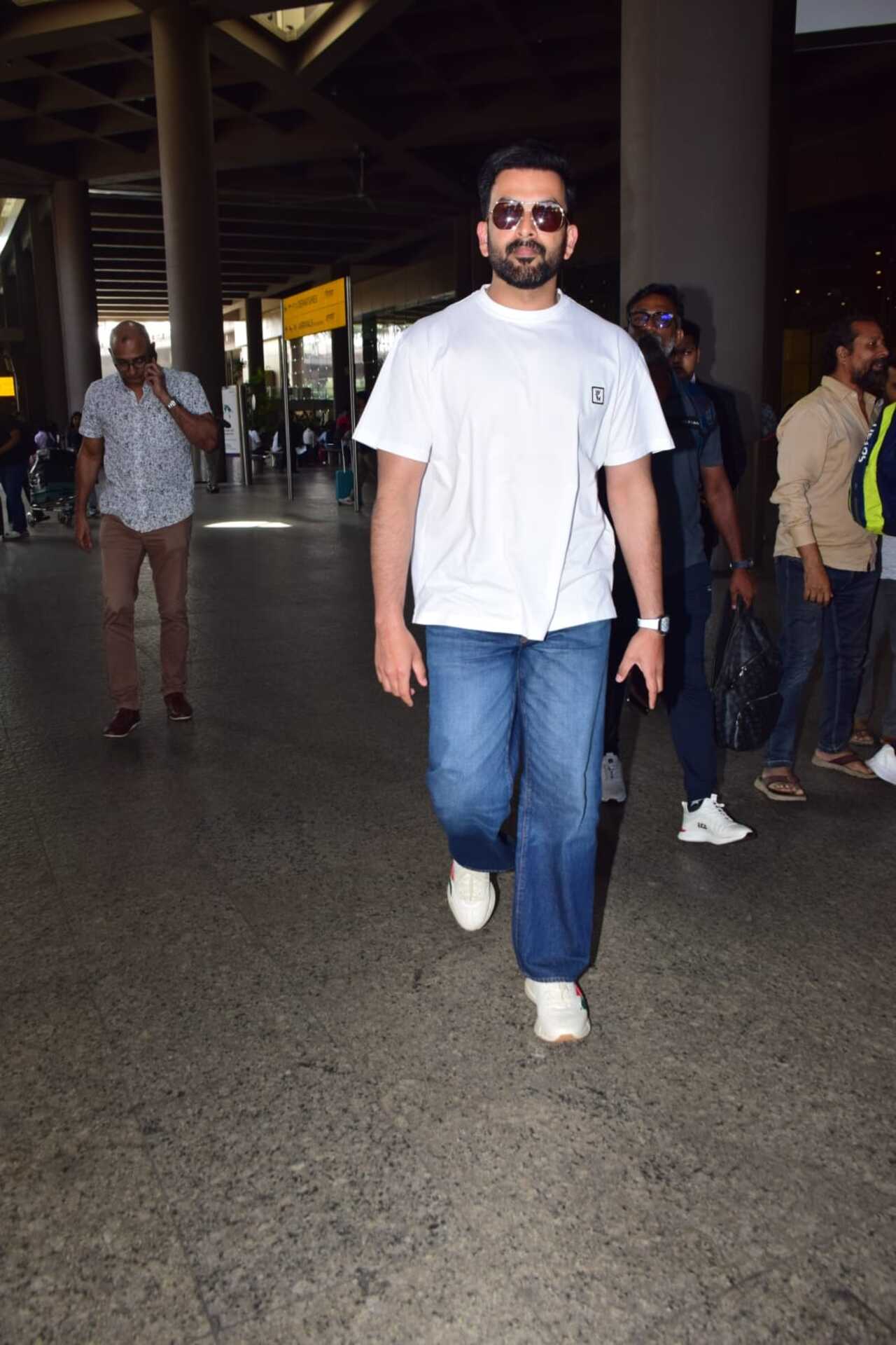 Malayalam actor Prithviraj Sukumaran arrived in Mumbai for the promotions of his film 'The Goat Life'