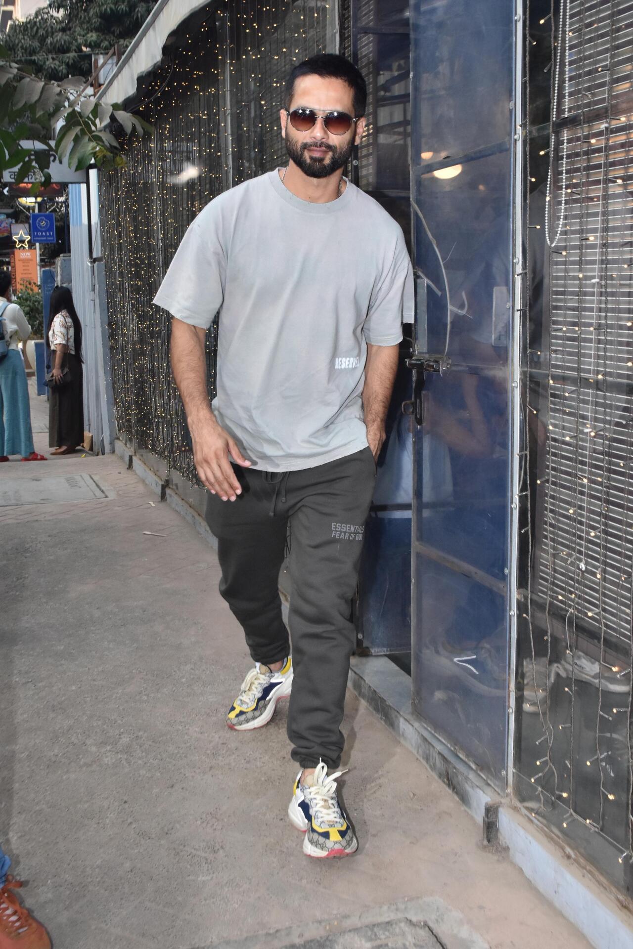 Shahid Kapoor was spotted in the city along with his wife Mira Kapoor