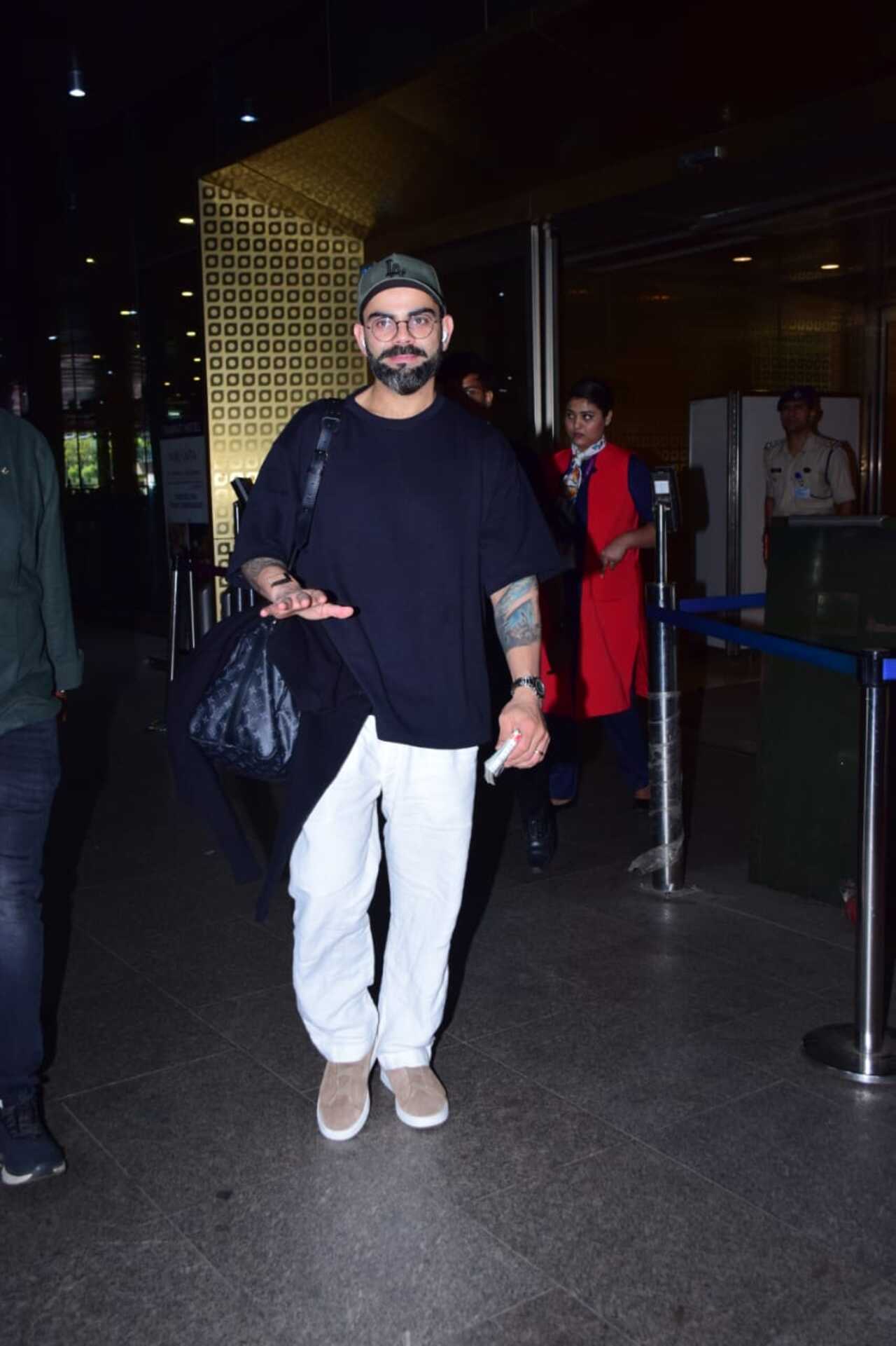Virat Kohli made his first public appearance since the birth of his son with Anushka Sharma last month