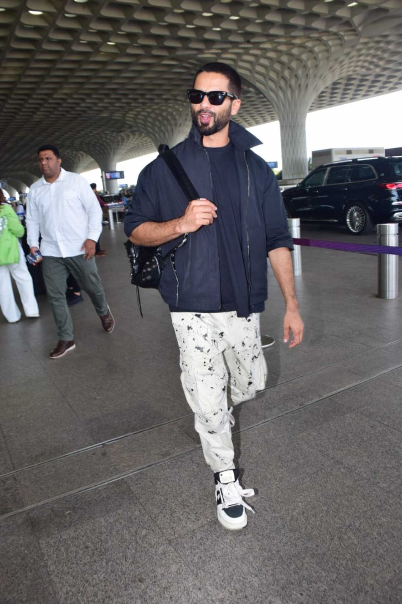 Shahid Kapoor was snapped at Mumbai airport on Tuesday