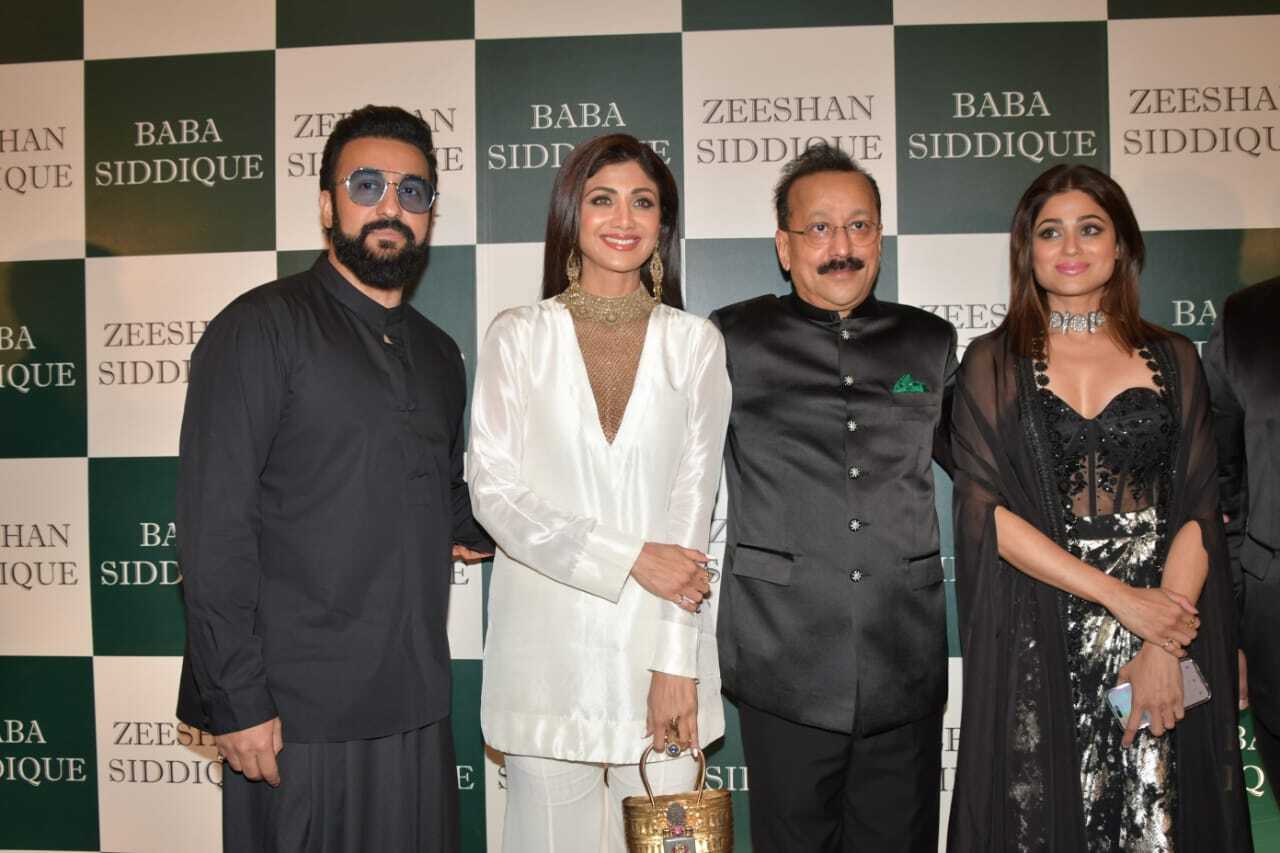 Shilpa Shetty, Raj Kundra and Shamita Shetty at the Iftar party
