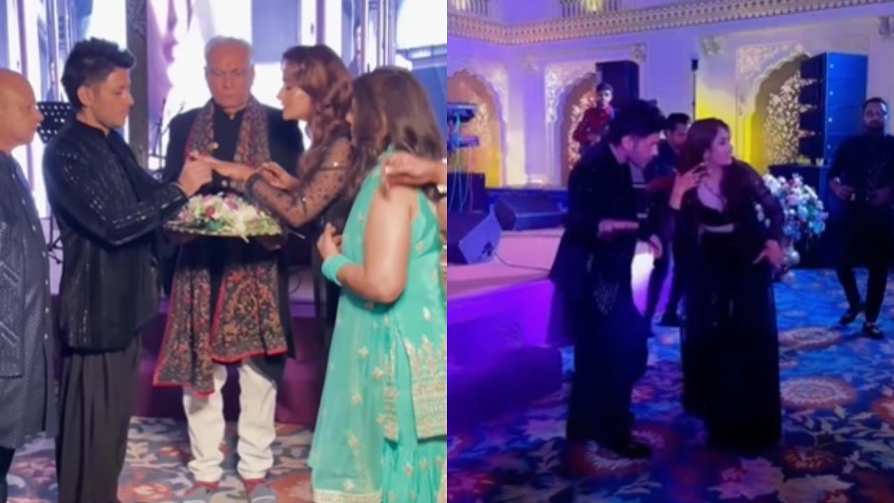 Surbhi Chandna-Karan Sharma exchange rings, dance at their 'Sufi Night' 