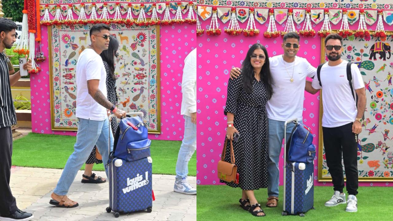 India's T20I specialist Suryakumar Yadav with his wife arrived for the event. Afghanistan's lead spinner Rashid Khan was also snapped with Yadav and his wife
Also Read: Suryakumar Yadav named as captain of ICC T20I team of the yearAlso Read: Afghanistan name four uncapped players in the squad for Sri Lanka Test; Rashid Khan unavailable