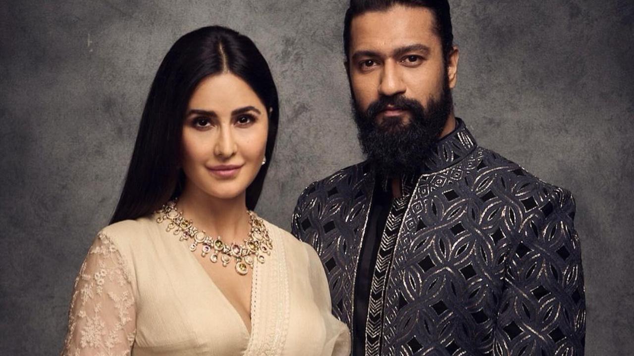 Meanwhile, Vicky Kaushal wore a black and grey sherwani suit set. 