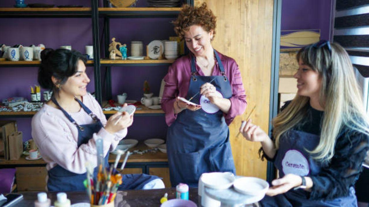 Creative workshopsIndulge in a creative workshop where guests can unleash their creativity and make handmade crafts or home decor. Provide supplies and instructions for projects like candle-making, painting, or pottery paired with sips of their choice.