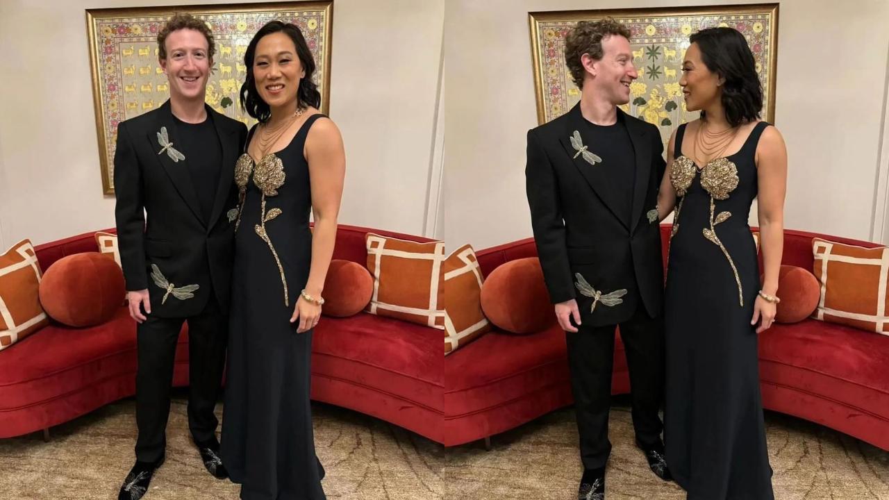 Anant-Radhika pre-wedding update: Zuckerberg duo show up in black and gold
