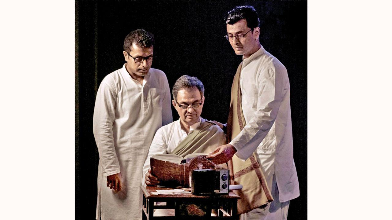 Santanu Ghatak, Asif Ali Beg, and Asmit Pathare enact a scene