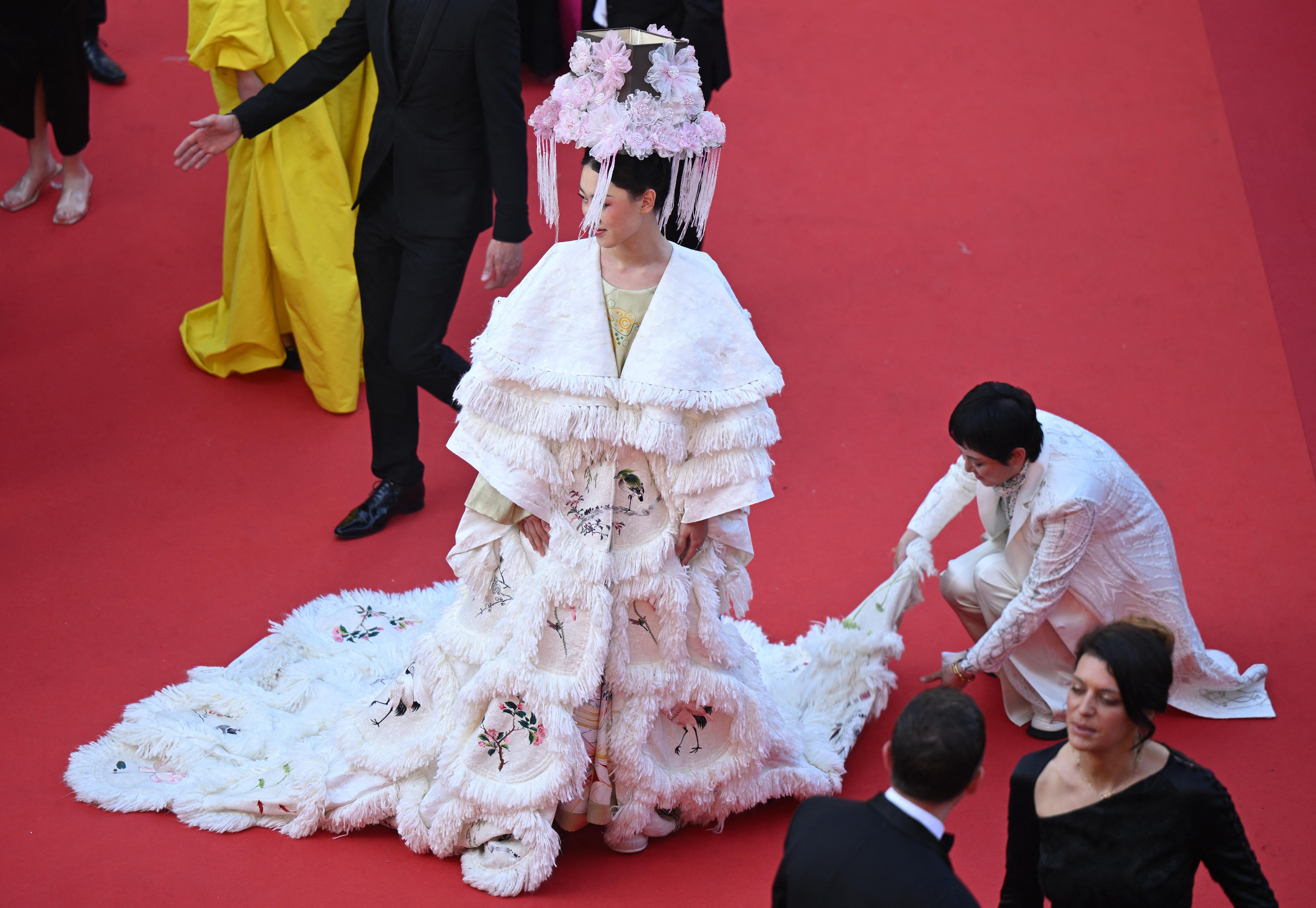 Fashion designer Emily Cheong arrives for the screening of the film 