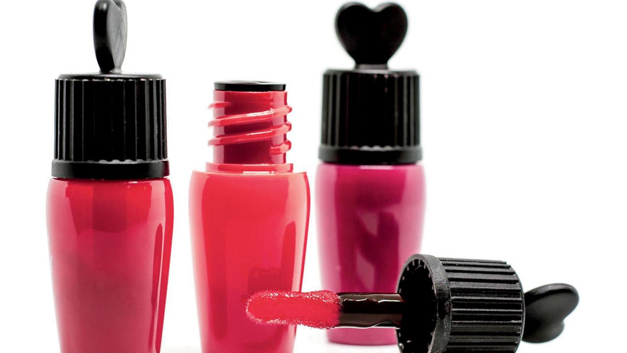 Use a lip and cheek tint for convenient  and quick fixes
