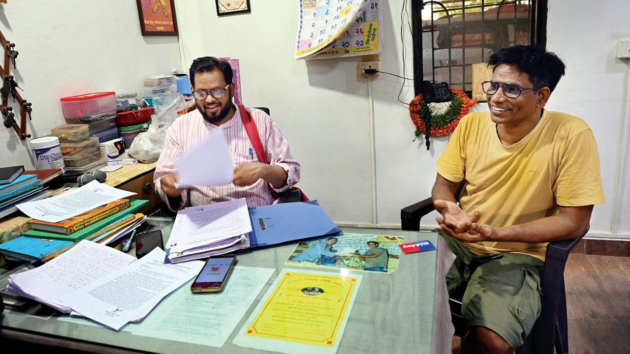 Santosh Dhore and his younger brother, Ishwar Dhore, who run the old age home