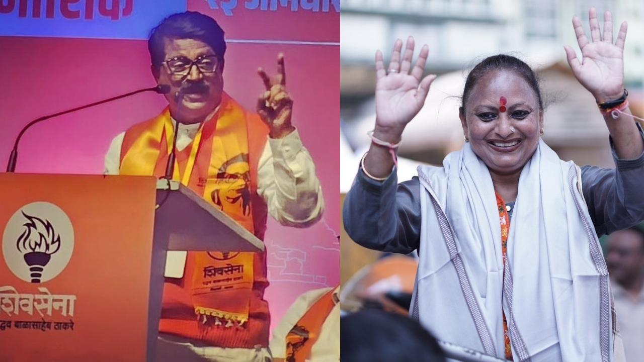 Sena UBT's Arvind Sawant and Sena's Yamini Jadhav cast their vote