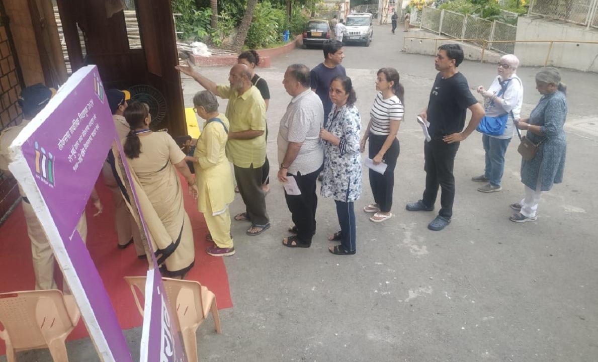 In Photos: People in Mumbai and Thane queue up early at polling booths