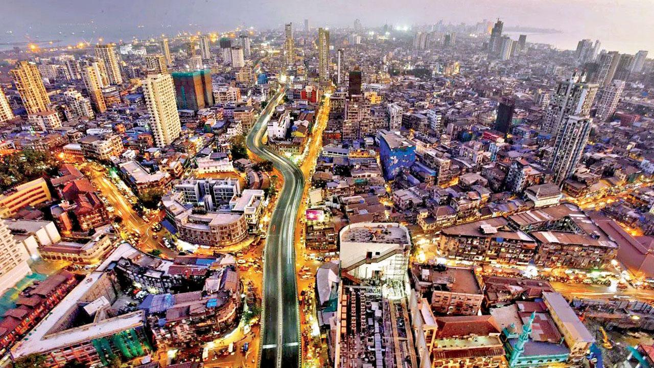 An aerial shot of Bhendi Bazaar. File pic