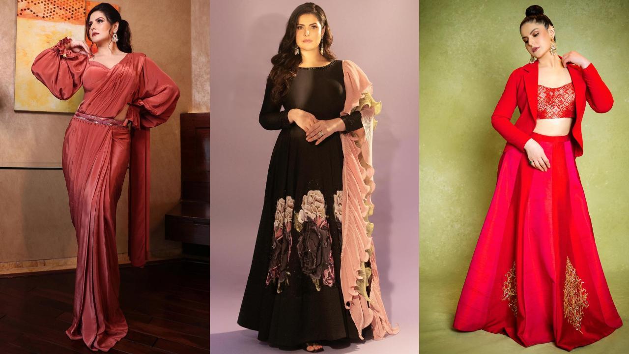 From sassy saree to stylish suit, Zareen Khan's elegant ethnic looks
