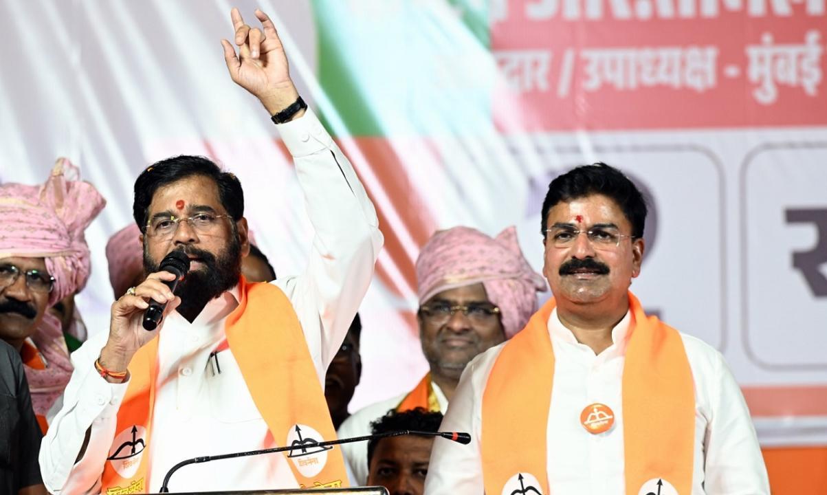 Maharashtra CM Eknath Shinde and Rahul Shewale. Pic/Kirti Surve Parade