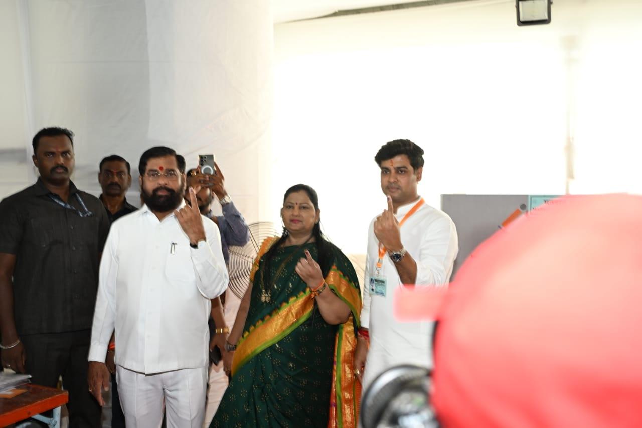 After casting his vote at a polling booth in Thane, CM Shinde said the India General Elections 2024 were for the country's development and added that people want to see Prime Minister Narendra Modi again lead the country