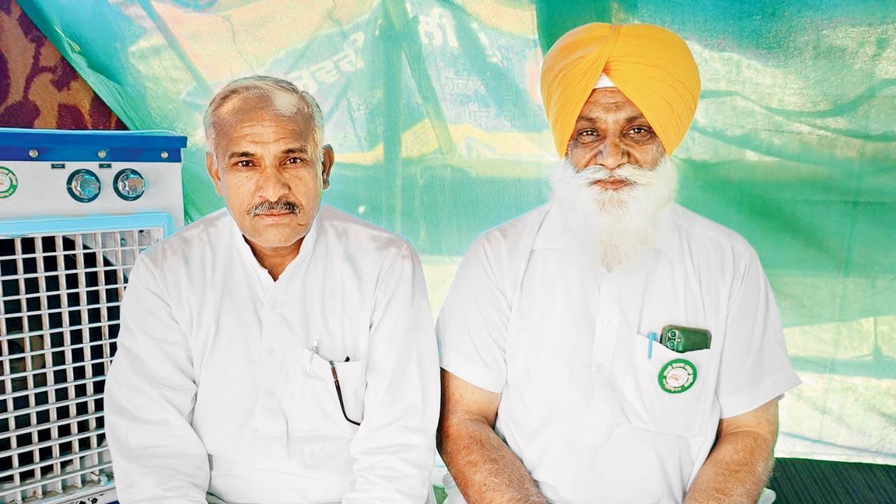 Farm leaders Ashok Balhara and Dilbag Singh Gill 