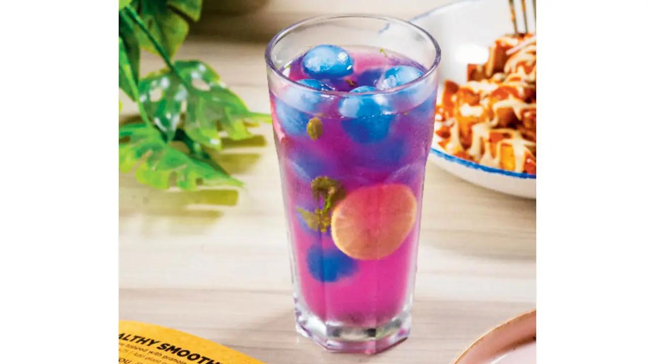 Explore the cosmos with galaxy ade, which is a blue blend of fruits, herbs and planet-like ice cubes.At Seeds of Life, Pali Mala Road, Bandra West.Call 9653336089Cost Rs 250