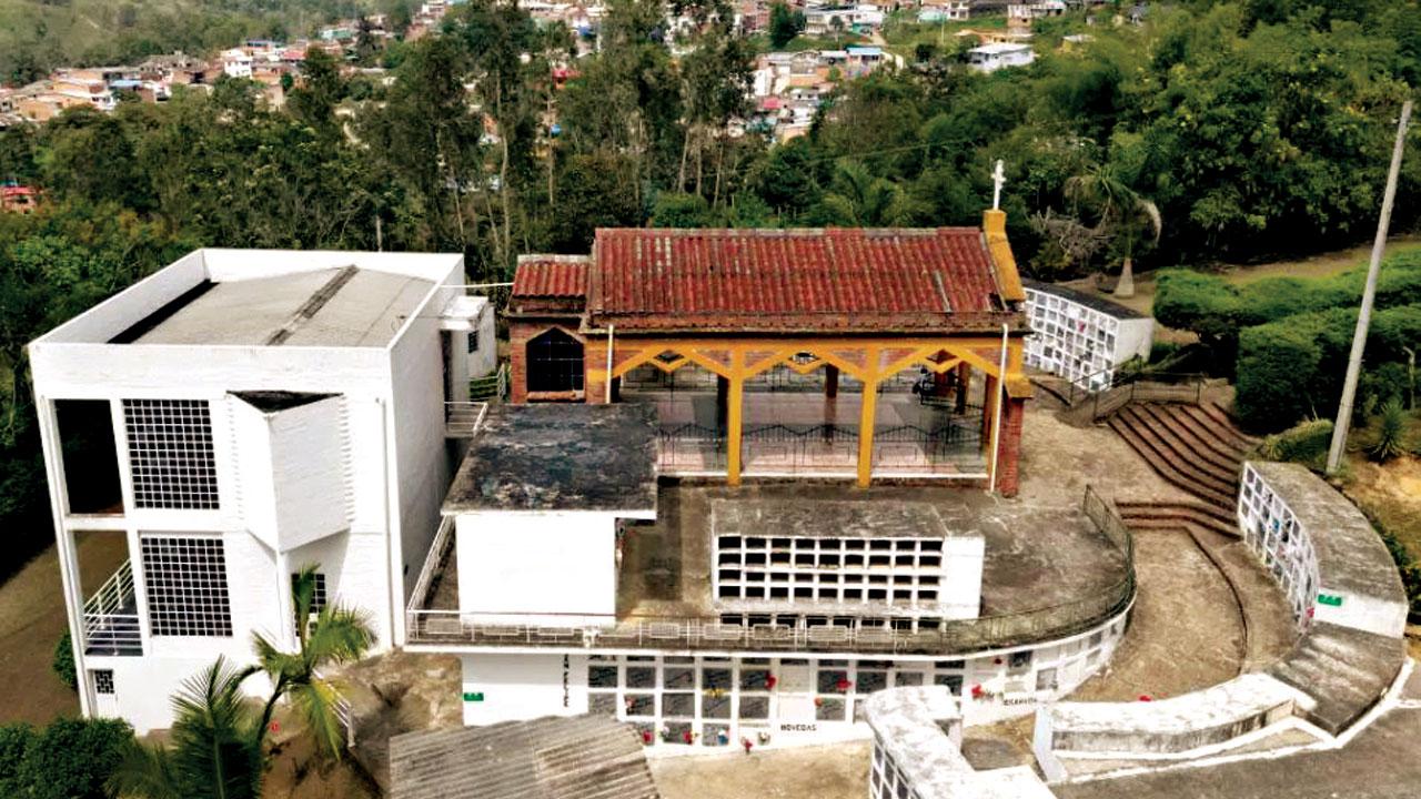 An aerial view of the Jose Arquimedes Castro Mausoleum, where the bodies are preserved.