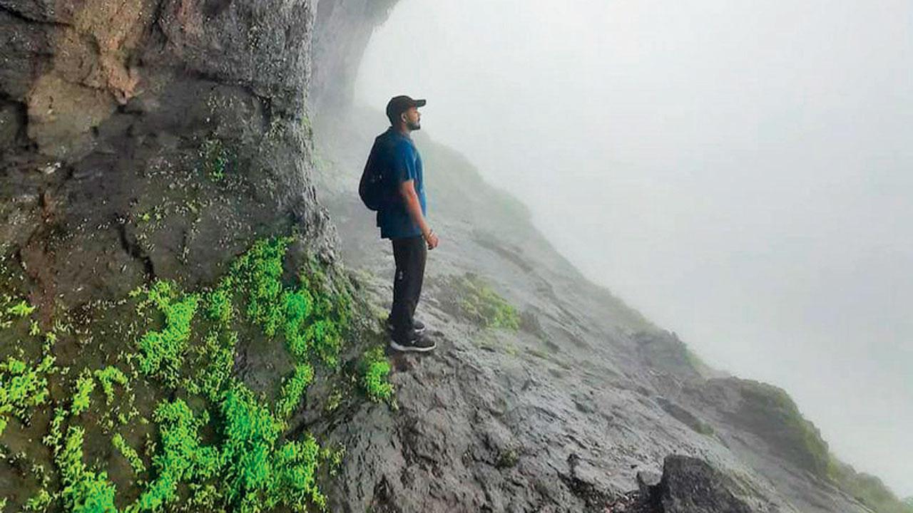 The Harishchandragad Fort trek features rocky terrain and scenic views  