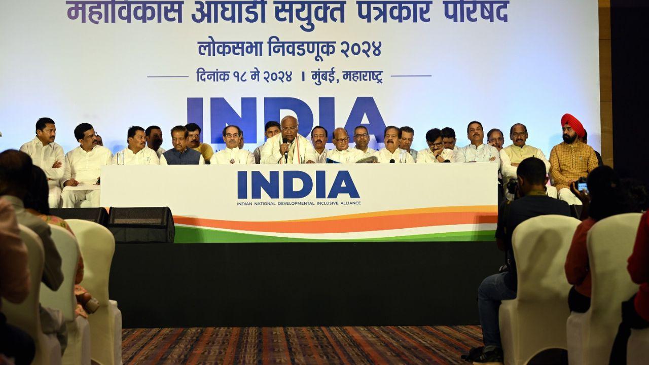 During a press conference in Mumbai, Kharge accused Modi of inciting people with false claims. Thackeray assured that the INDIA bloc would complete the Ram temple construction, and Pawar stated their government would safeguard all religious places. Kharge reiterated that reservations for SC, ST, and OBC communities would remain as per the Constitution.