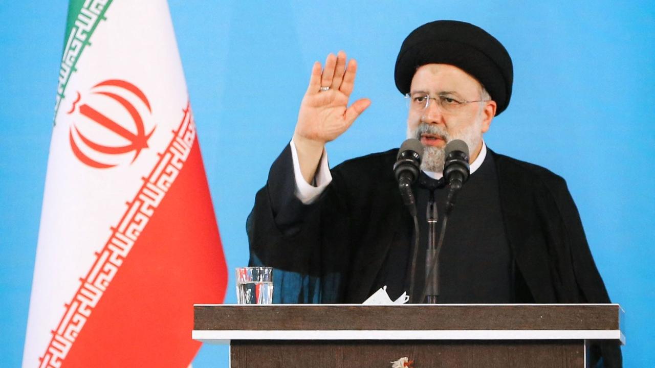 Drone footage shared by Iranian state news agency IRNA showed wreckage of President Raisi's helicopter. The footage was shot by the Red Crescent