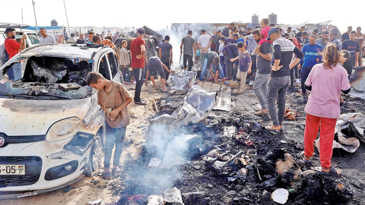 Israeli airstrikes kill 35 in Gaza’s Rafah as displaced people are hit