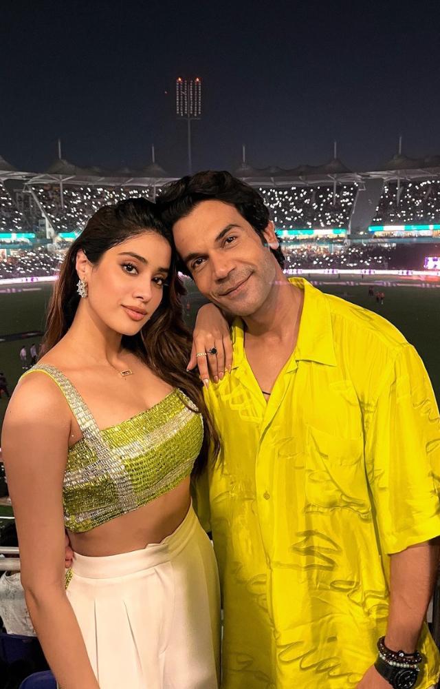 On Sunday night, Janhvi and her co-star Rajkummar Rao also attended the IPL final