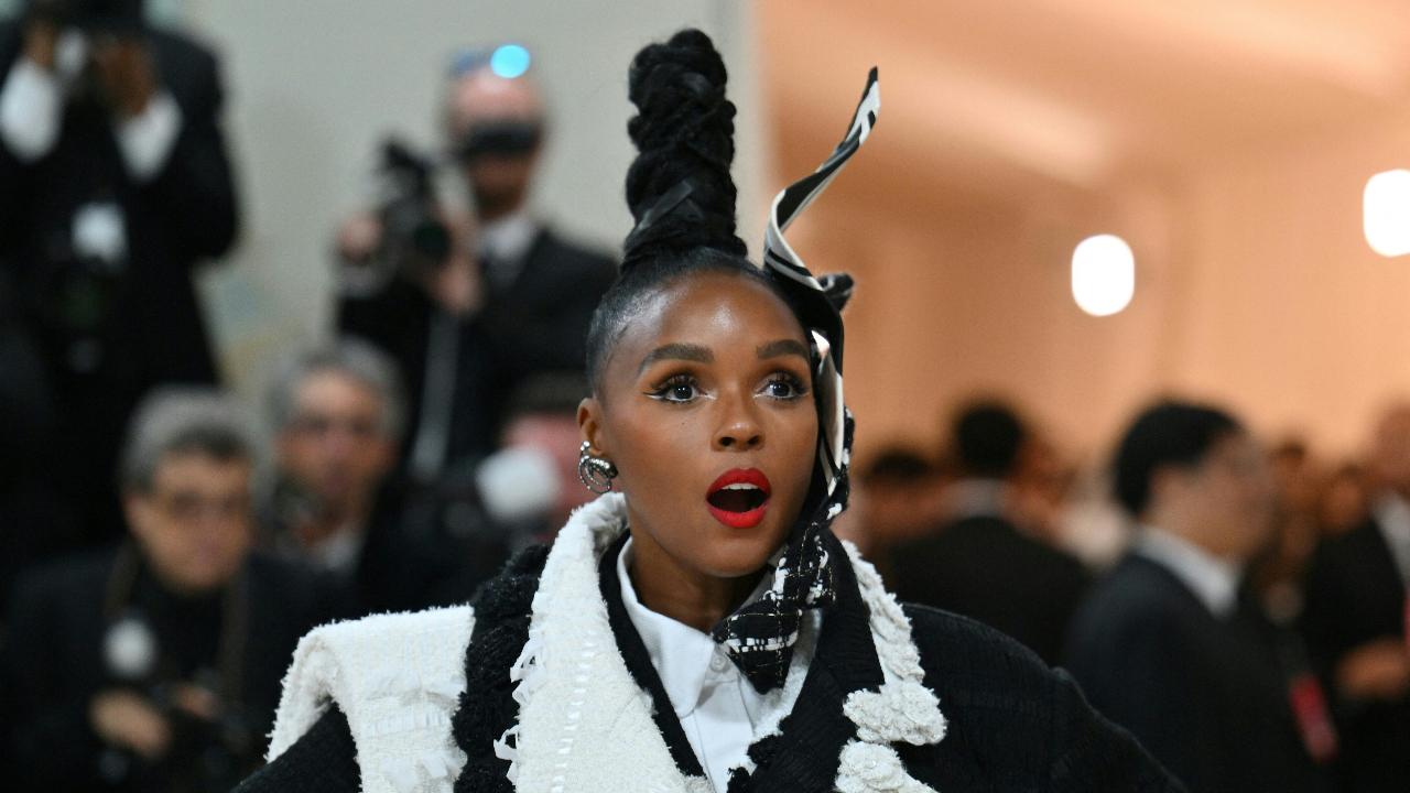 US actress and singer Janelle Monae arrives for the 2023 Met Gala showcasing her unique fashion sense, a reputation the event has developed over the years.