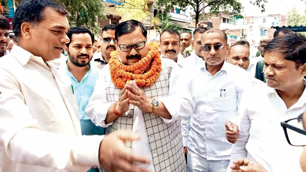 Surendra Yadav, the RJD candidate and muscleman