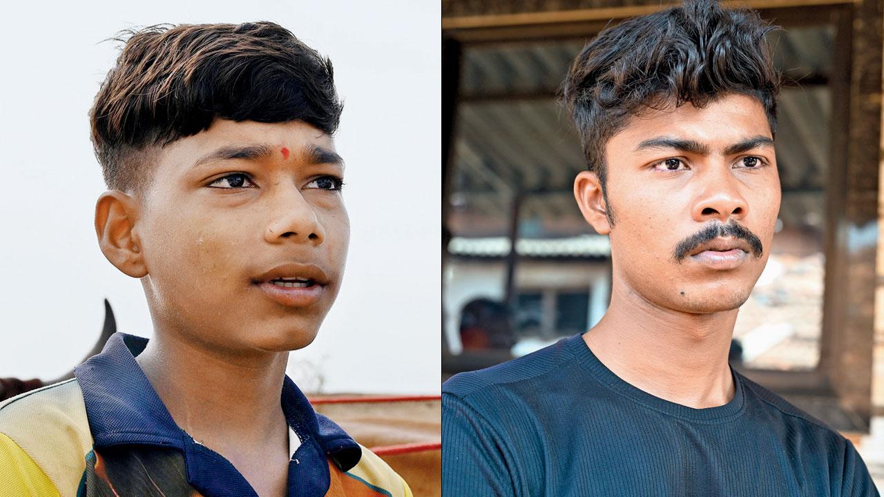 Sixteen-year-old Lakshman Ghate’s daily morning routine includes fetching water from a waterhole four kms on bullock cart; (right) Yeshwant Made, 23, a graduate from the village, who works at a multinational fast food joint in Panvel, says that the maintenance of the two-wheeler and monthly petrol bill [per day minimum Rs 100] makes it almost unaffordable now. Two-wheelers also bear the risk of skidding