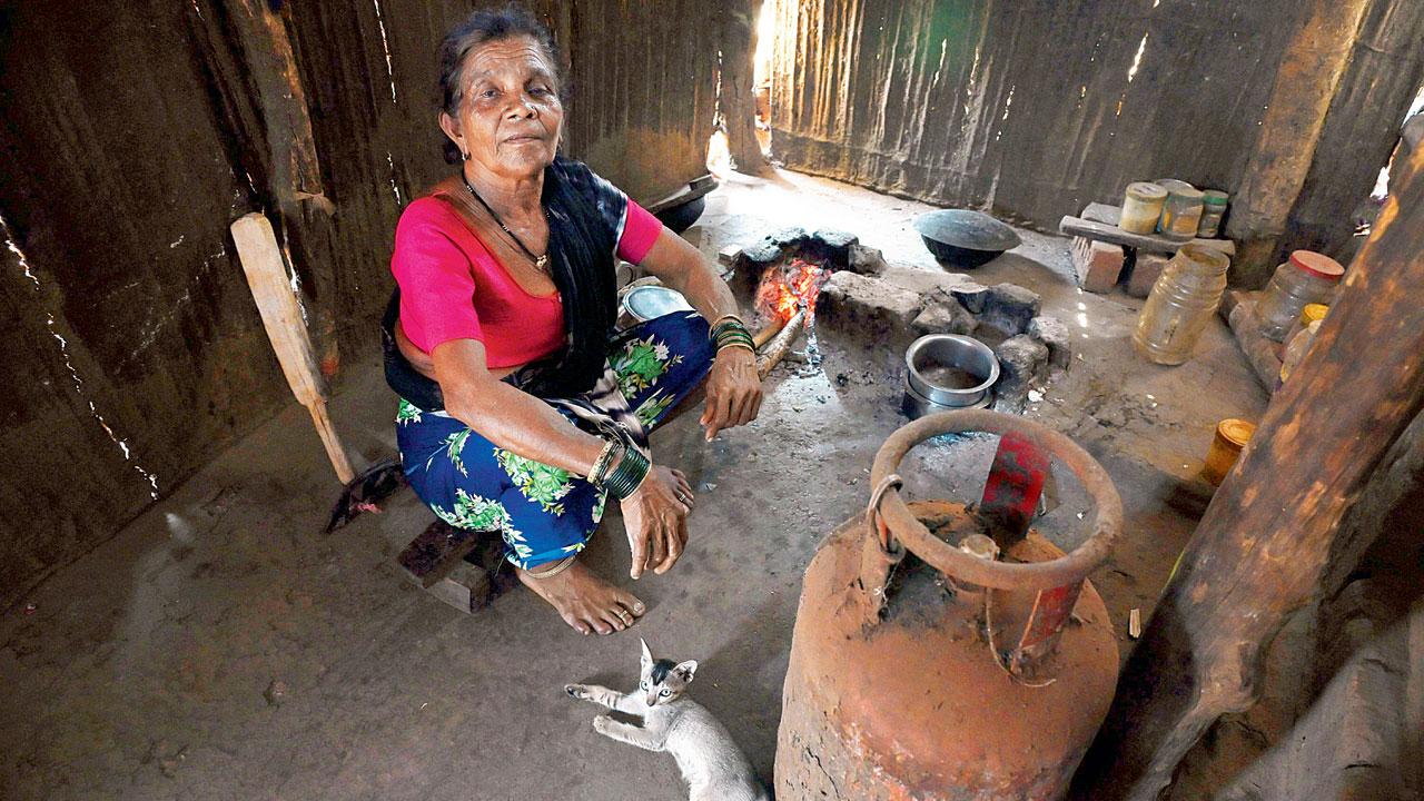 Soma Ambu Made, 70, and his wife Hiri, 65, are one the oldest residents of Karambali Thakurwadi
