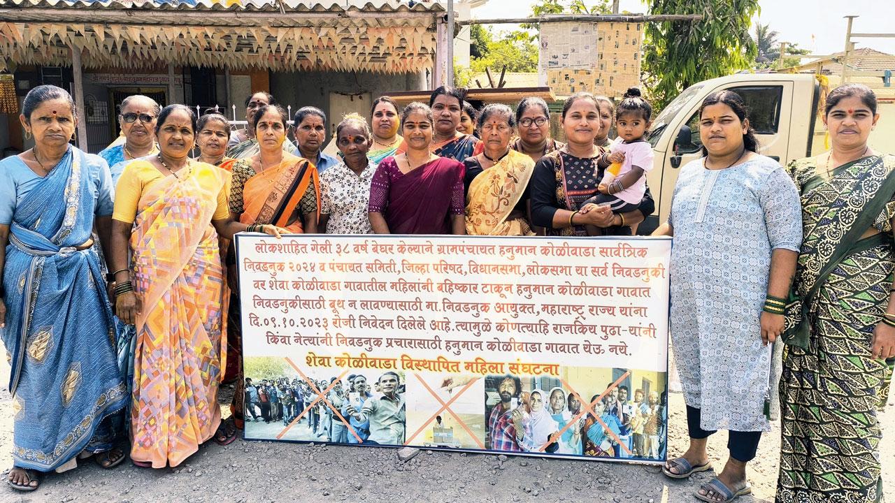 Fisherwomen from Hanuman Nagar  have been fighting to get their rehabilitation package