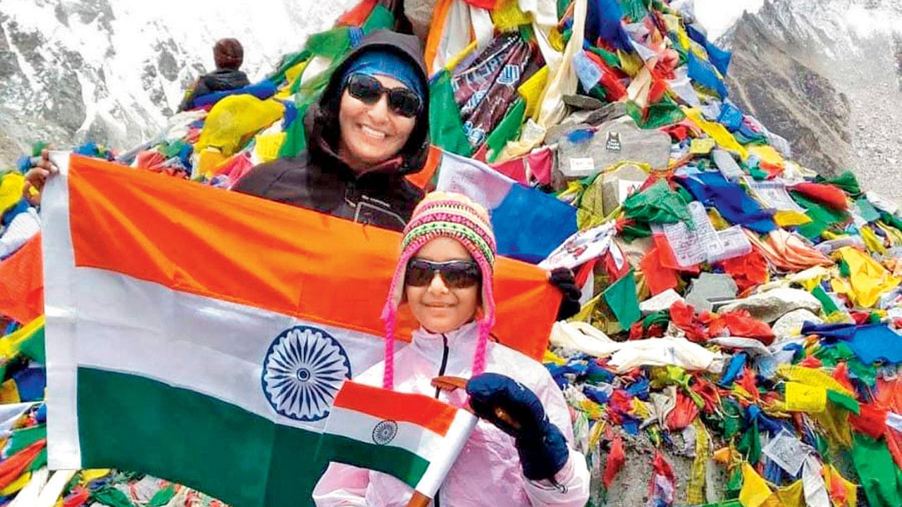 Lavanya and Kaamya at Everest Base camp in 2017