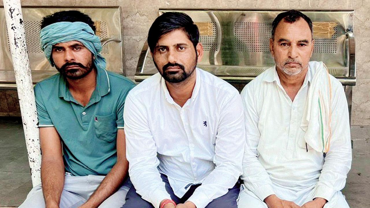 (From left) Vikram Thapan (cousin brother) Kuldeep Bishnoi (uncle) Jaswant Singh (grandfather)