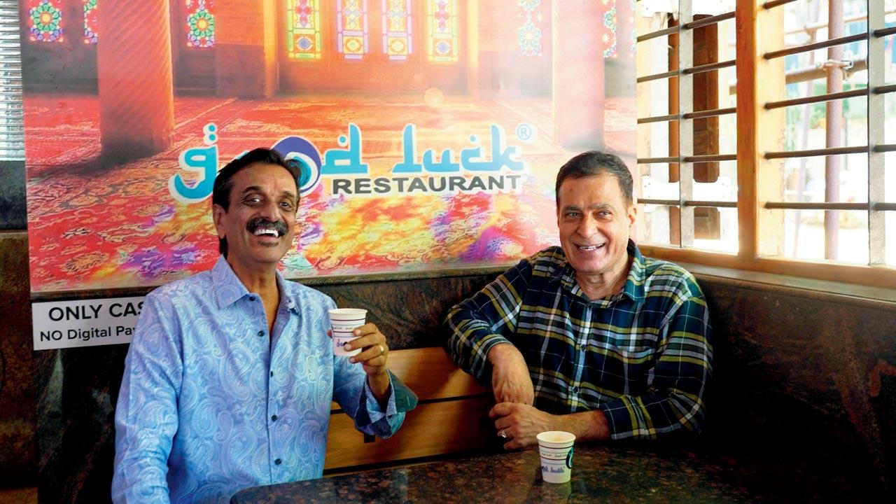 Brian Tellis and Mohammed Hussein Zulphekari in Good Luck Restaurant. Pics/Aditi Haralkar
