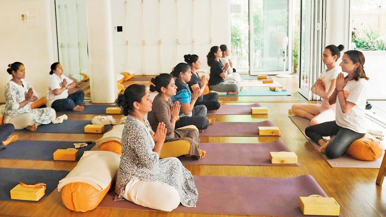 Tanvi Mehra conducts a wellness session. Pic Courtesy/Instagram