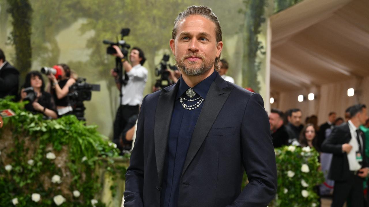 British actor Charlie Hunnam arrives for the 2024 Met Gala at the Metropolitan Museum of Art on May 6