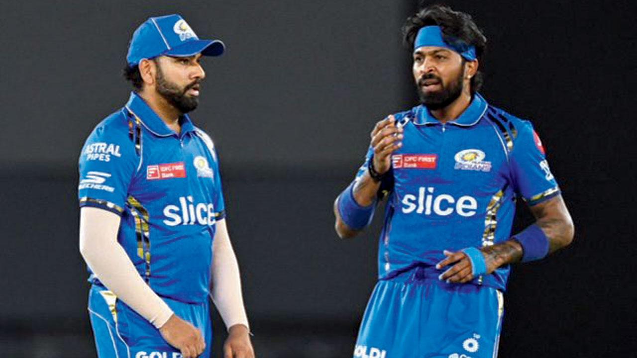 India captain Rohit Sharma (left) and his deputy Hardik Pandya