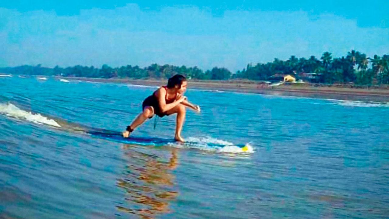 A woman surfs at the club during an event. Pic Courtesy/Instagram